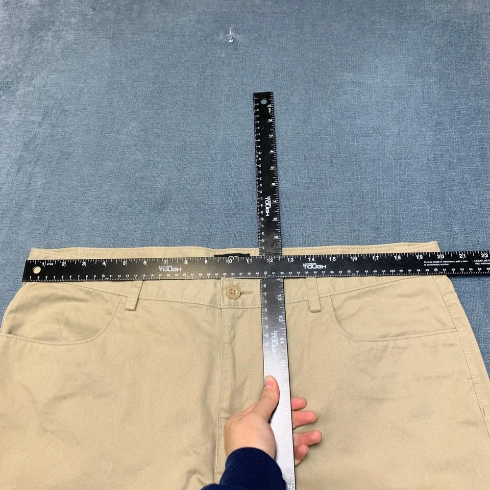 Calvin Klein Pants Men 40x32 Beige Cotton Pockets High Rise Straight Leg Outdoor
